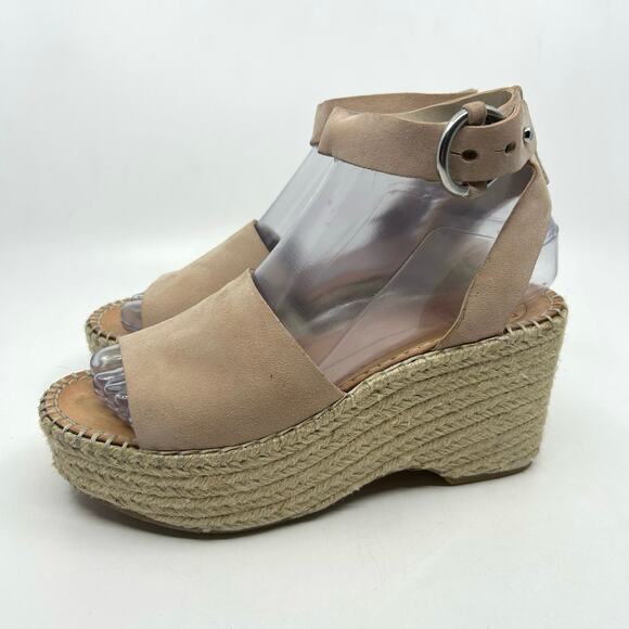 Dolce Vita Lesly Platform Wedge Sandals WMNS 6 Brown/Beige Slingback Ankle Strap - Picture 5 of 9